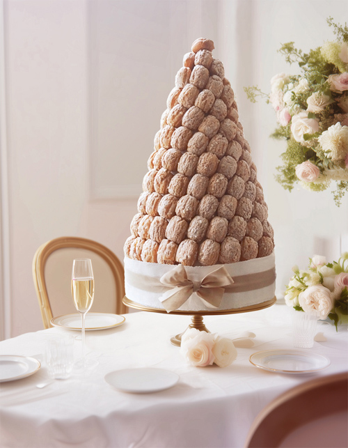Pièce montée de P’tits Pouchins sur une table de fête