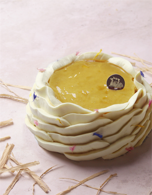 Entremet de Pâques aux fruits exotiques